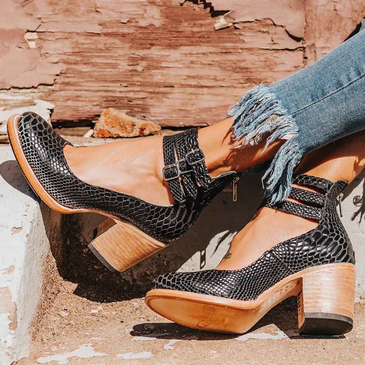 Bottes "Vagabonde" Freebird - Bottines en Cuir à Motifs Artisanaux