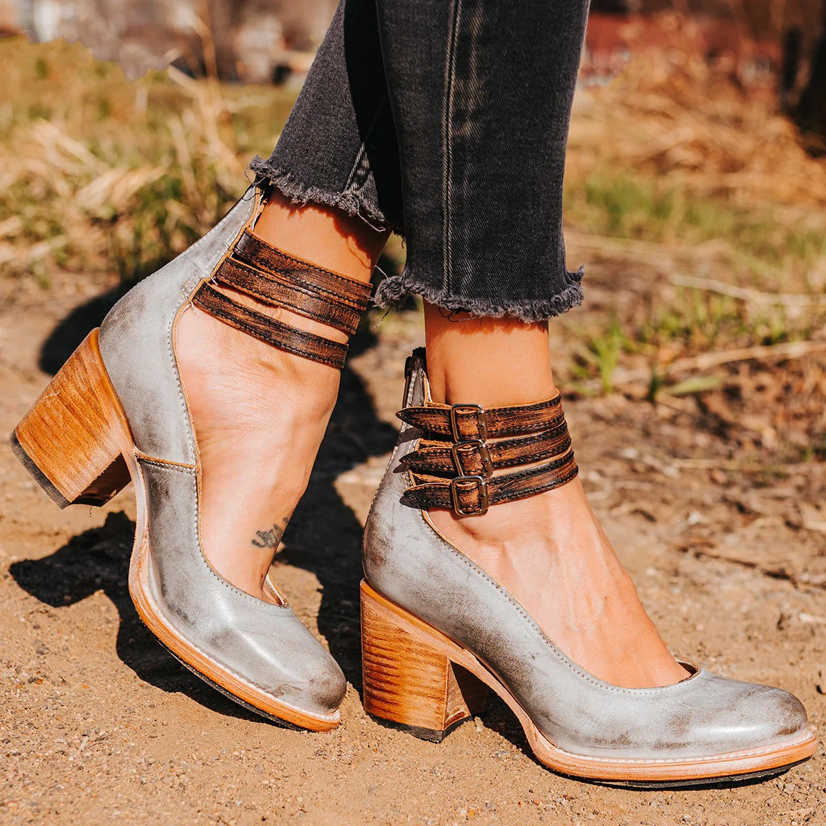 Bottes "Vagabonde" Freebird - Bottines en Cuir à Motifs Artisanaux