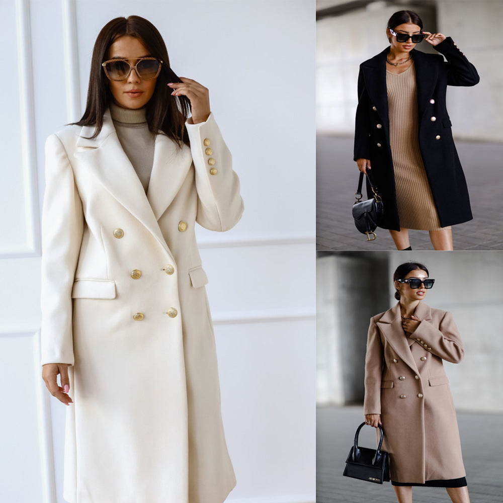 Veste Longue en Tweed– Élégance Intemporelle avec Boucle Métal – Style Chic & Sophistiqué
