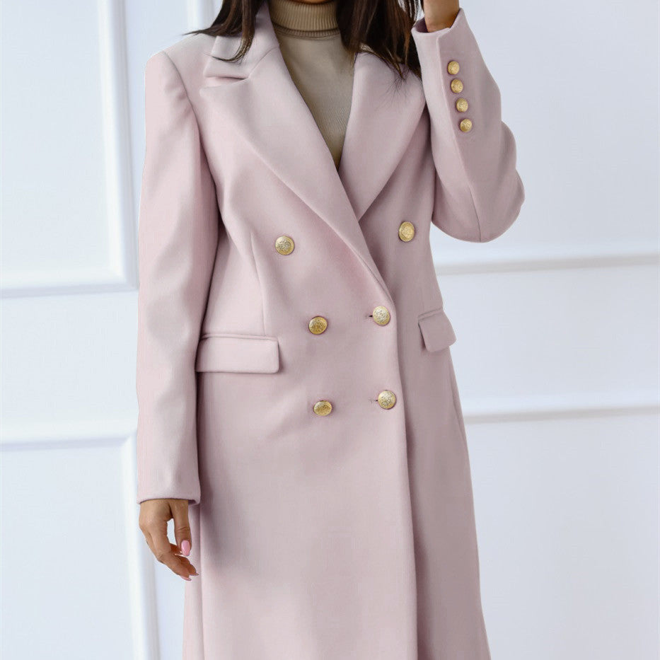 Veste Longue en Tweed– Élégance Intemporelle avec Boucle Métal – Style Chic & Sophistiqué
