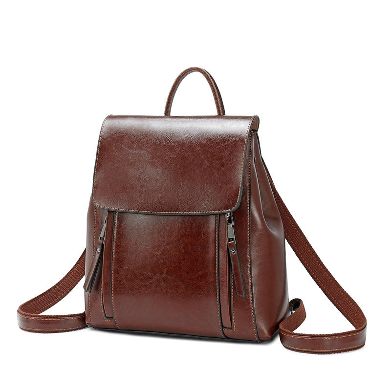 "Randonnée Urbaine" – Sac à Dos en Cuir Véritable