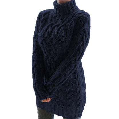 Robe pull longue pour femme, hiver et automne