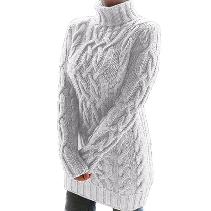 Robe pull longue pour femme, hiver et automne