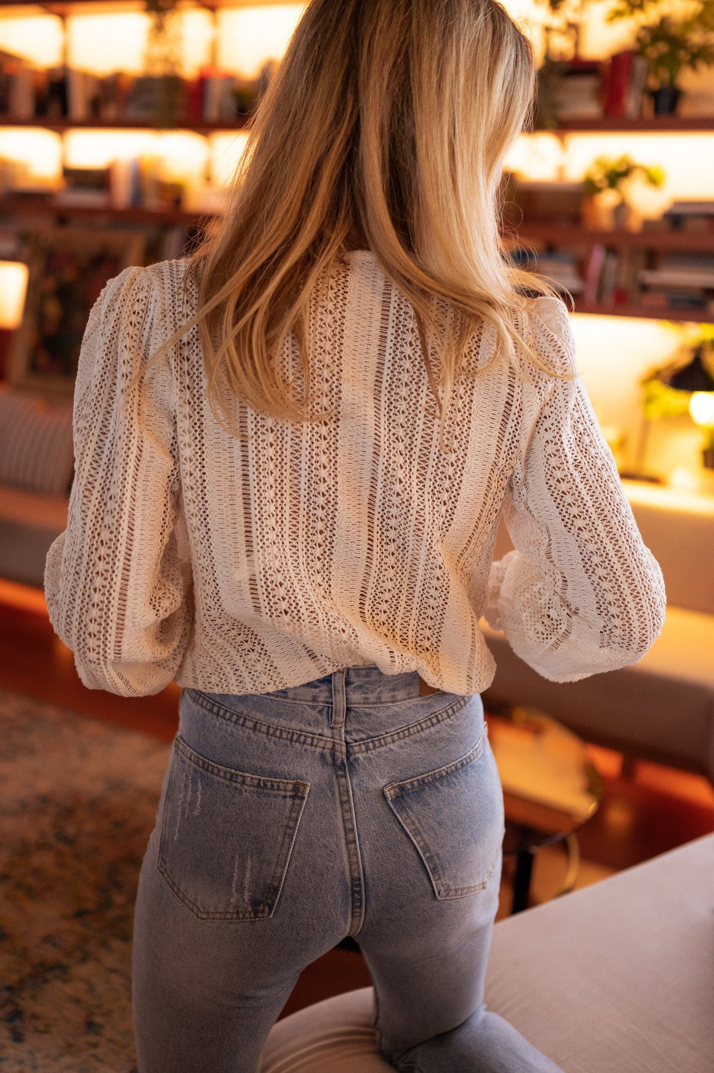 Élégance Simplicité – Top Manches Longues V-Neck Léger
