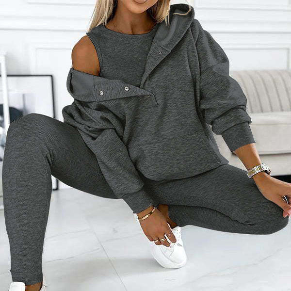 Ensemble Premium Femme – 3 Pièces en Tissu Fluide – Élégance Sans Effort