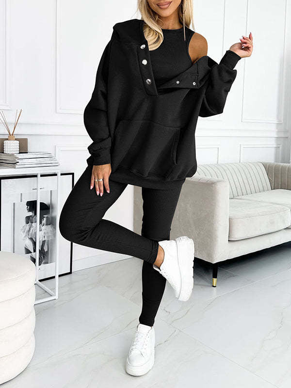 Ensemble Premium Femme – 3 Pièces en Tissu Fluide – Élégance Sans Effort